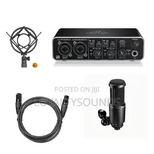 At2020 With Behringer Umc202hd Mic and XLR Cable