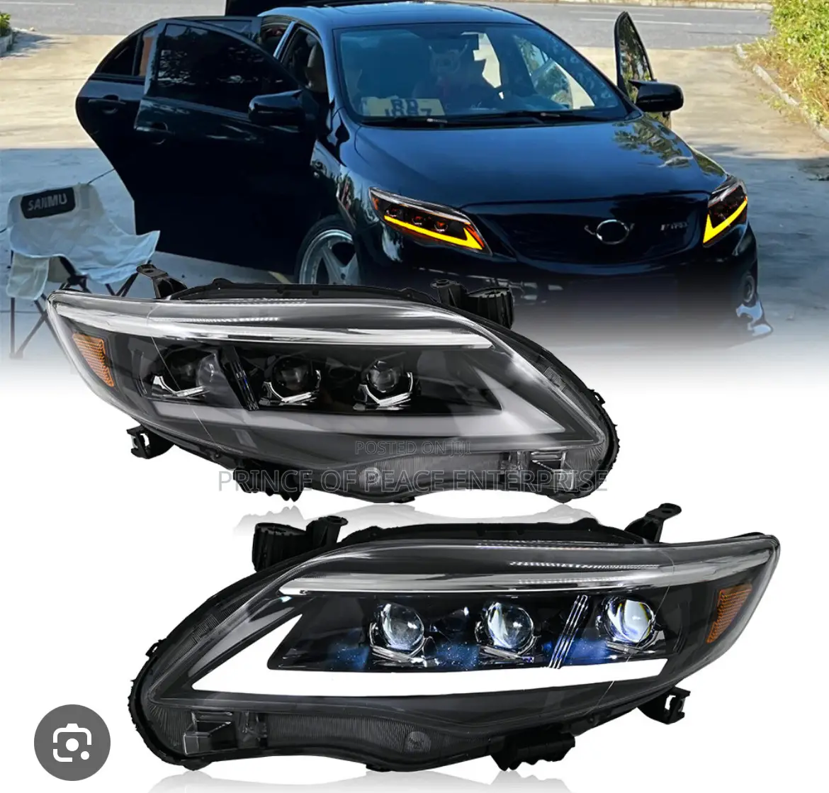 Toyota Corolla 2011 2012 2013 Spec Headlight Pair