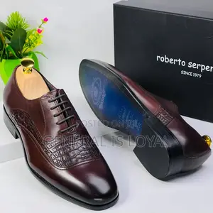 Roberto Serpentine Lace Shoe Coffee