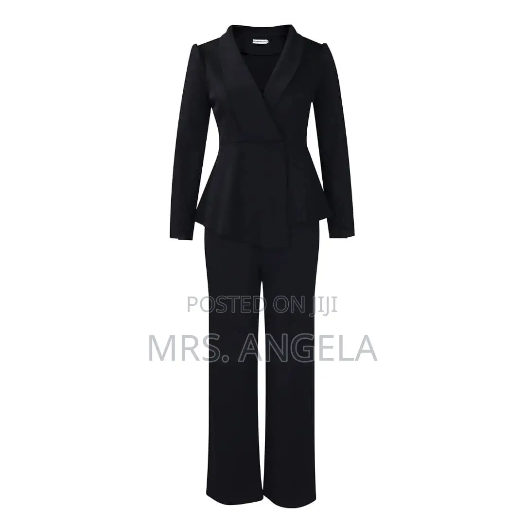 Long Sleeve Office Suit and Palazzo Trousers