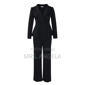 Long Sleeve Office Suit and Palazzo Trousers