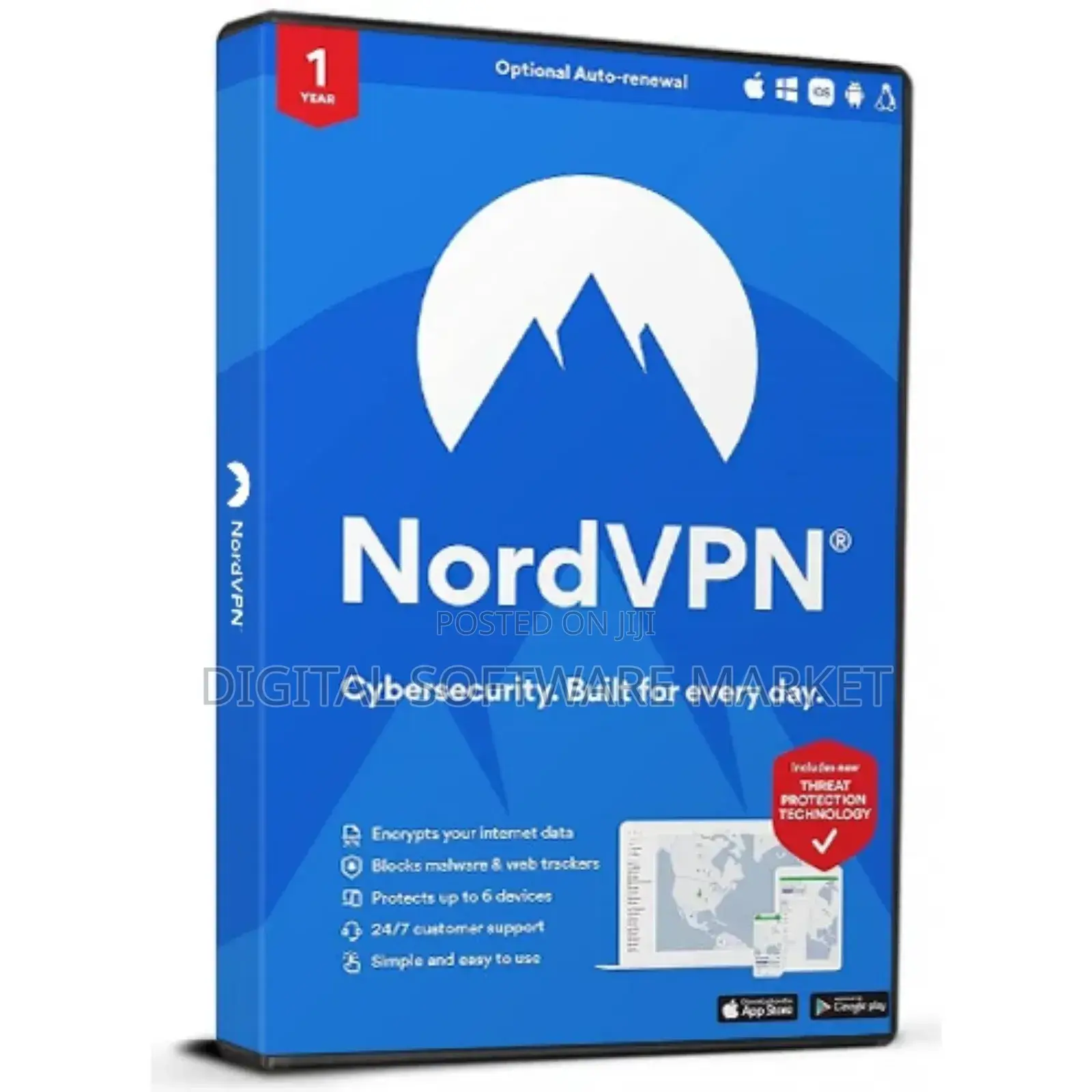 Nordvpn Standard 1-Year VPN and Cybersecurity for 10 Devices