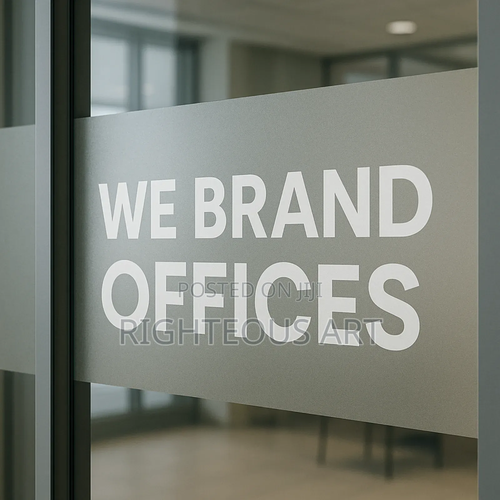 Frosted, One Colour Sticker Branding 4 Office, Eatery, Store