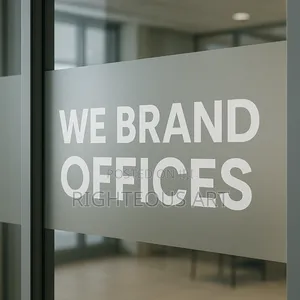 Photo - Frosted, One Colour Sticker Branding 4 Office, Eatery, Store