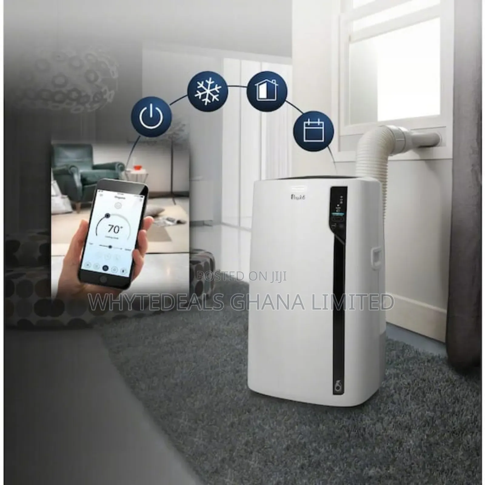Italy Delonghi 8400btu Smart Portable Aircondition| Voice-control|Wifi