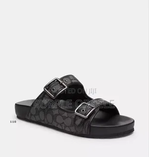 Photo - Coach Leather Two-Strap Sandals