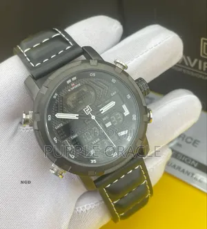 Modern Men's Leather Watch by Naviforce.