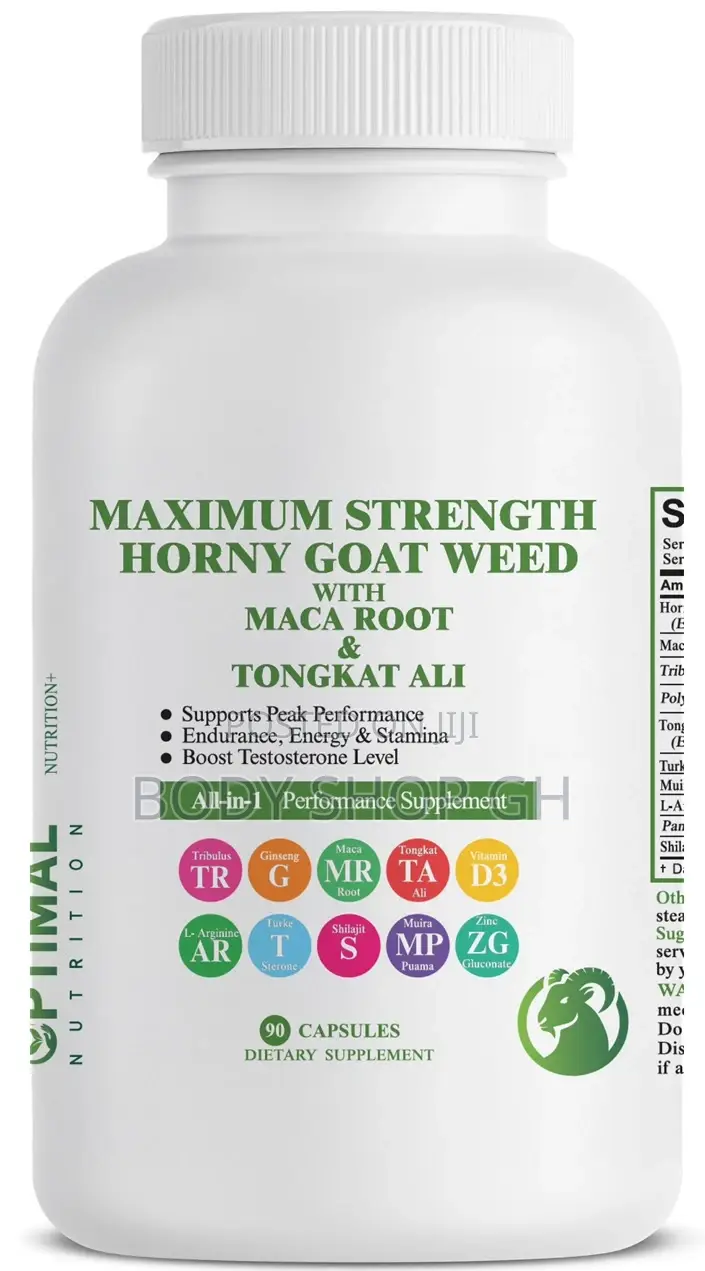 Horny Goat Weed +Maca + Tongkat Ali for Performance, Stamina