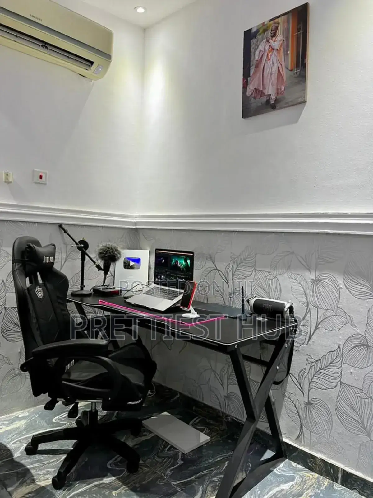 Gaming Chair With in Built Lumbar Vibrating System