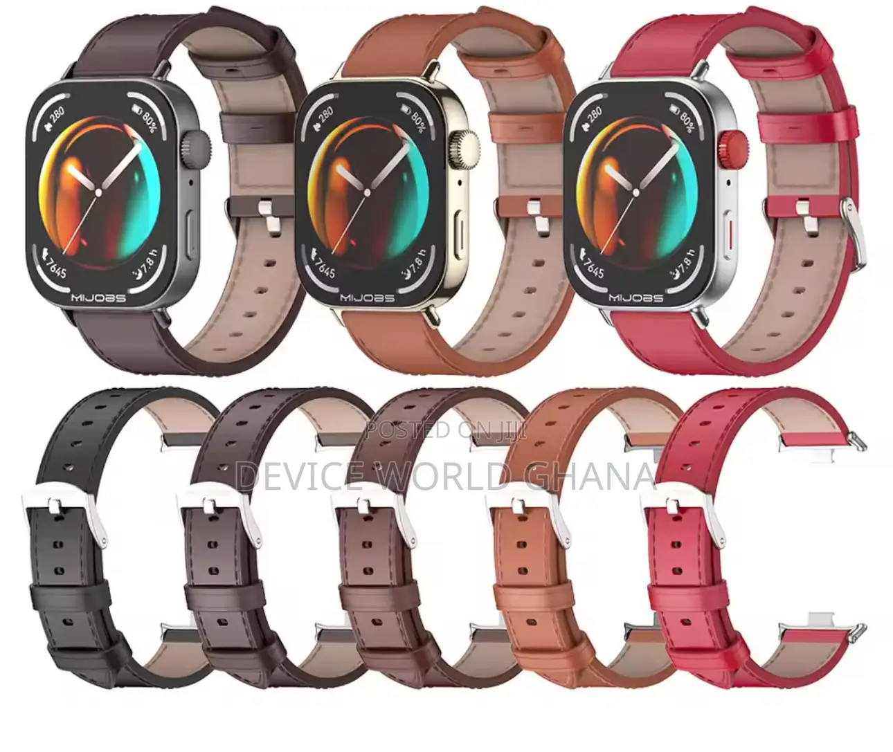 Mijos Leather Strap/Band for Huawei Fit 3 4 4pro