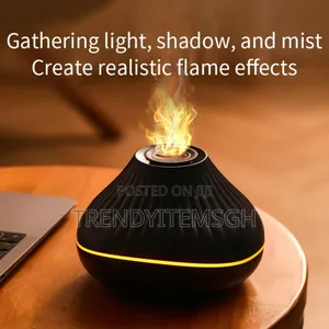 160ml Mini Water Mist Flame Diffuser Air Humidifier