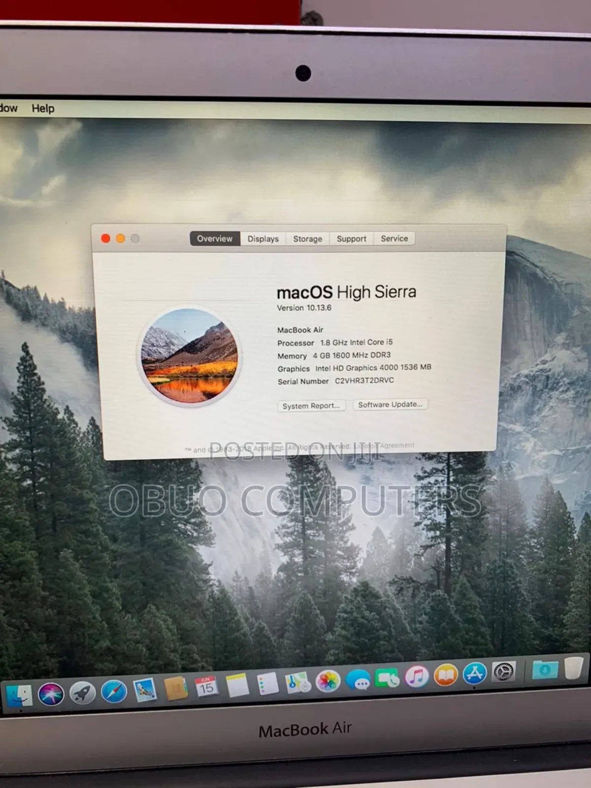 Laptop Apple MacBook Air 4GB Intel Core i5 SSD 128GB