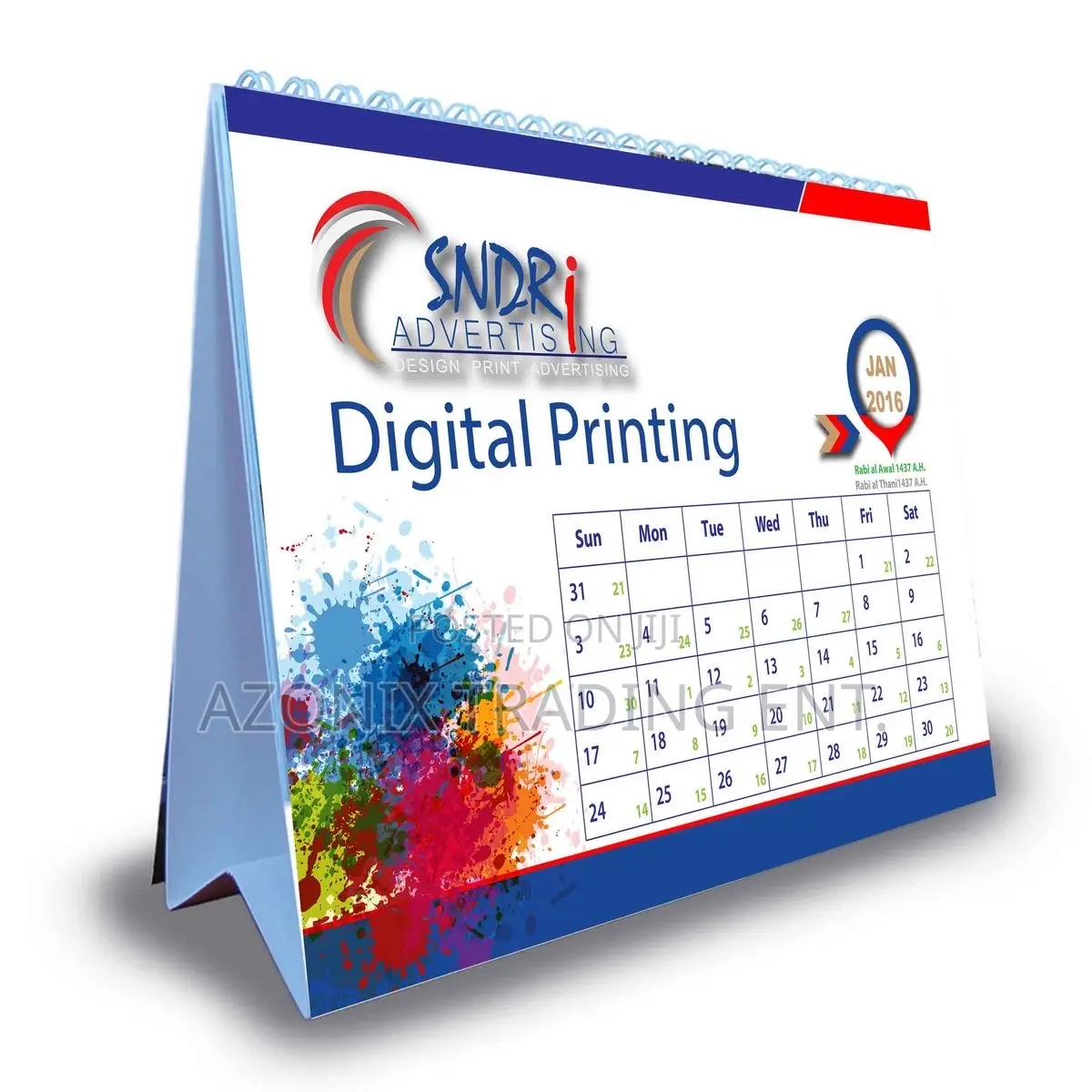 Table Top Calendar Design and Print
