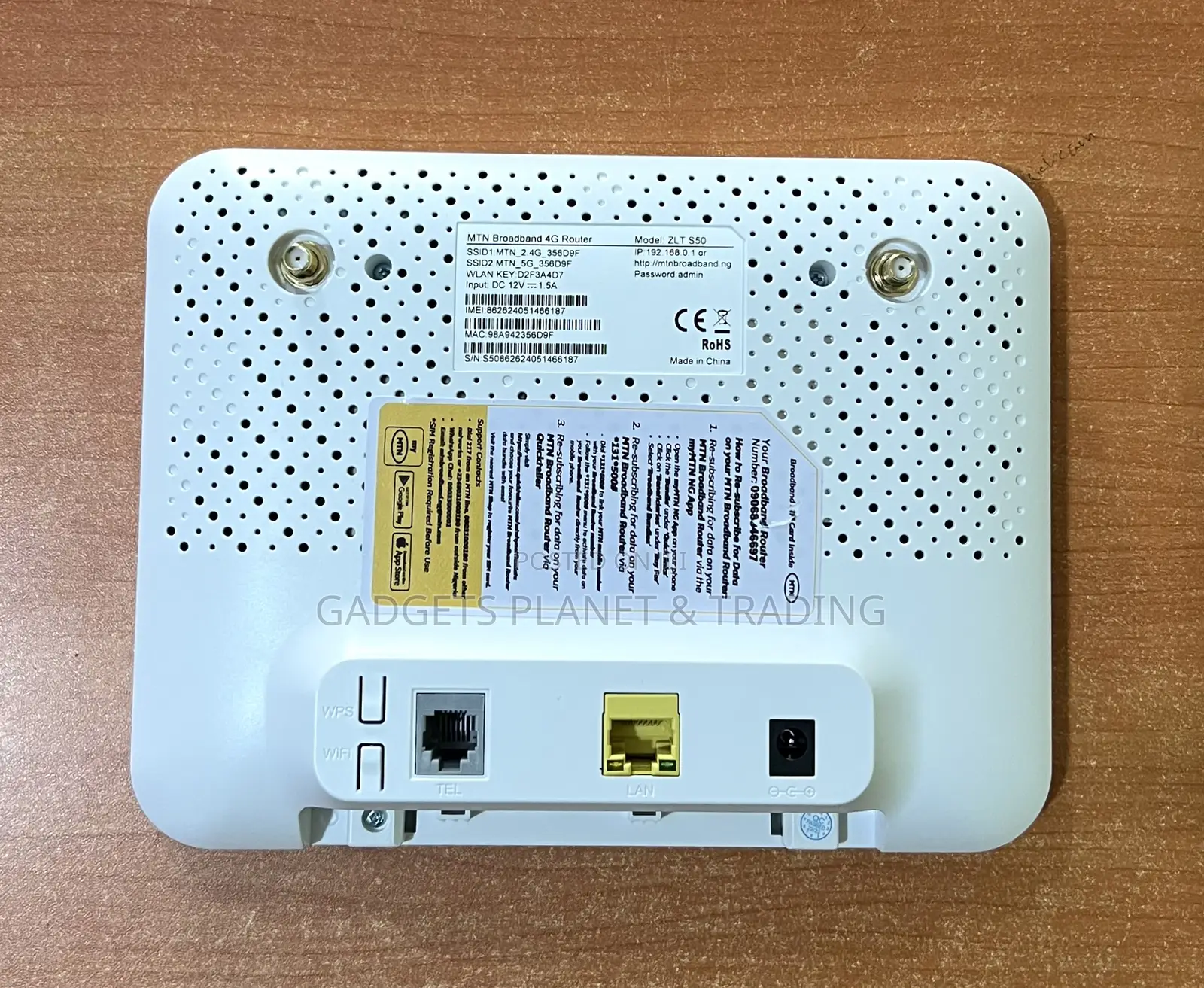 MTN Branded Broadband Universal Rechargeable Router ZLT-S50
