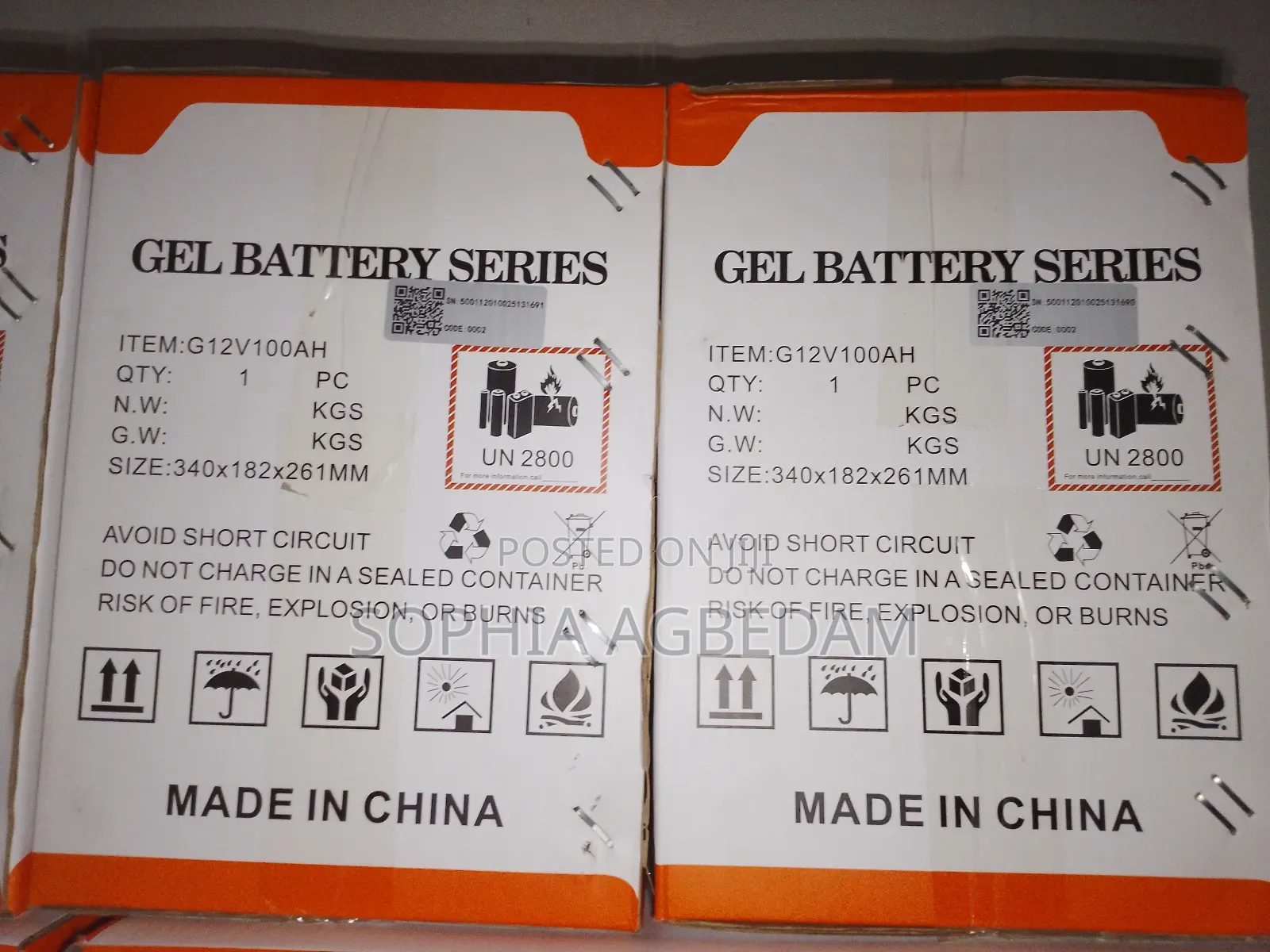 Felicity Solar Gel Batteries 100ah, 12v Available in Stock