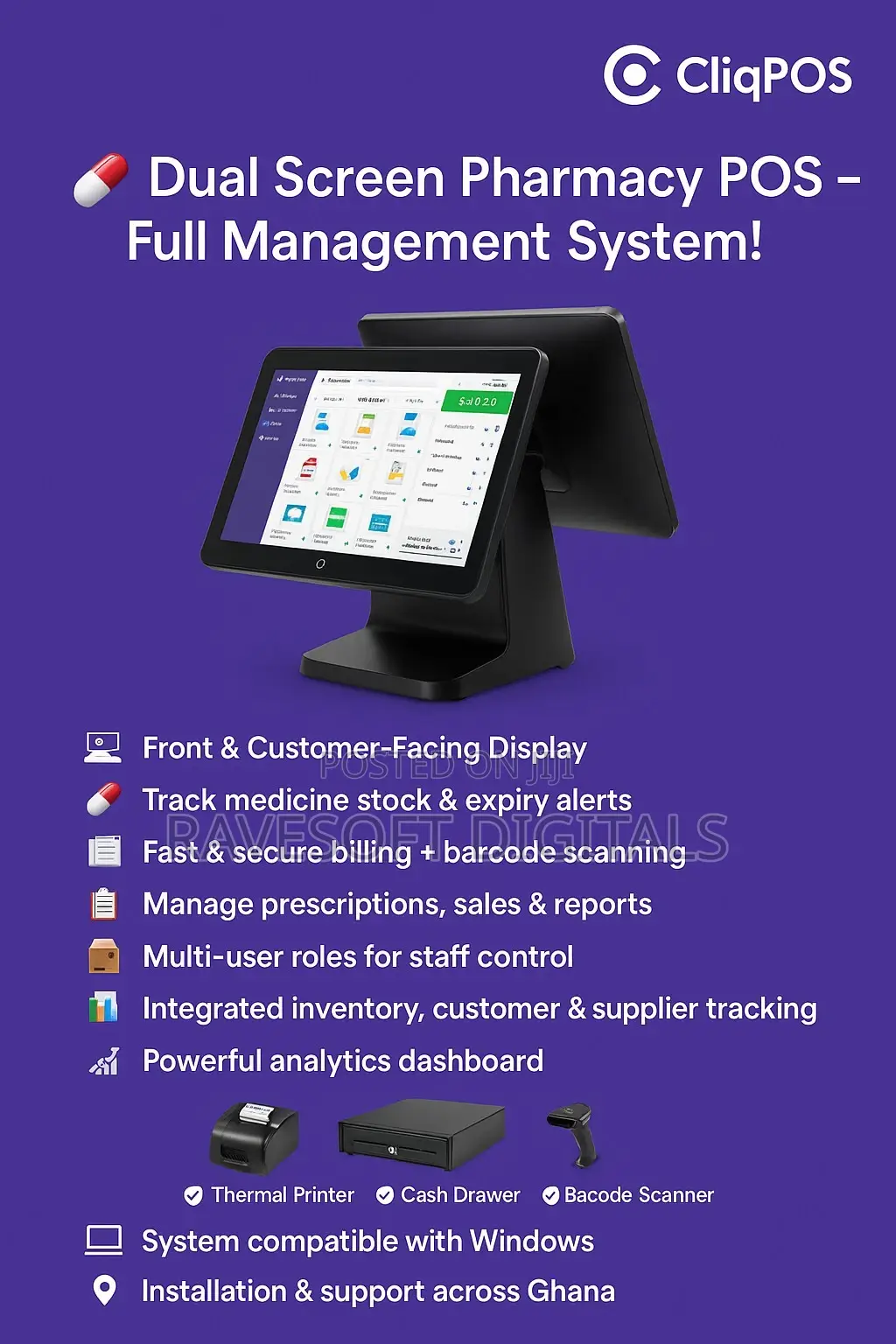 Dual Screen Pharmacy Pos – Full Management System!