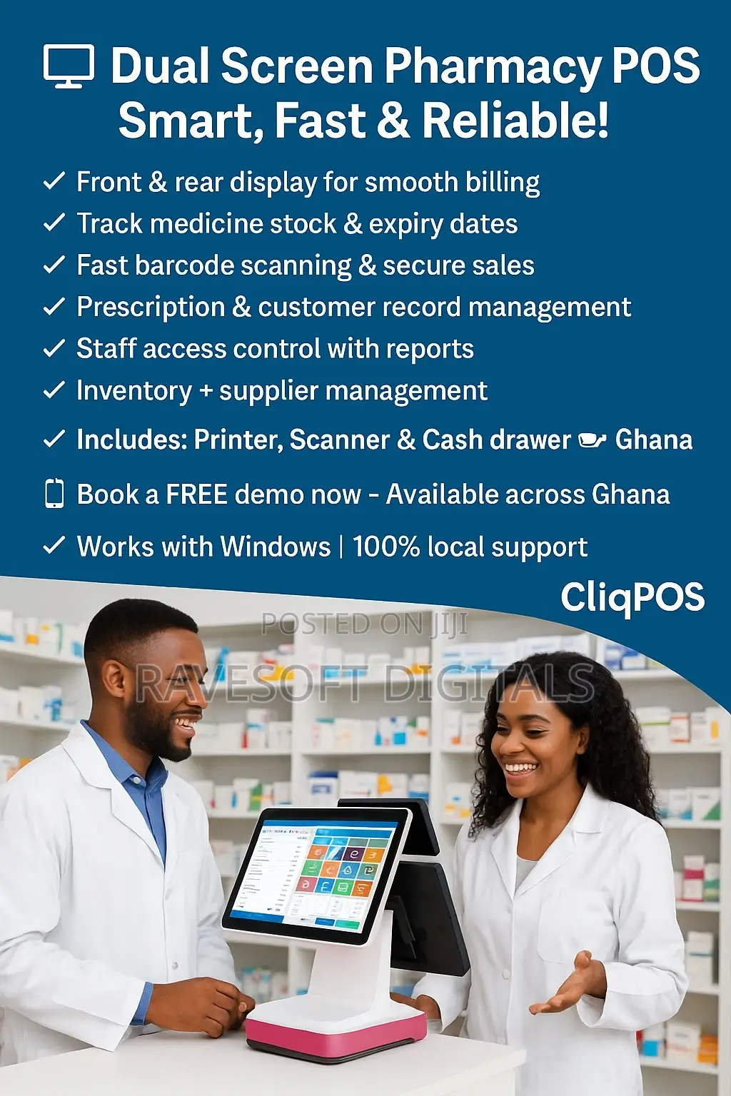 Dual Screen Pharmacy Pos – Smart, Fast Reliable!