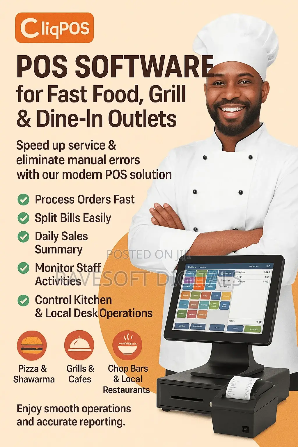Pos Software for Fast Food, Grill Dine-in Outlets