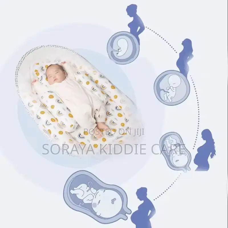 Baby Portable Foam Bed With Side Pillows and Net