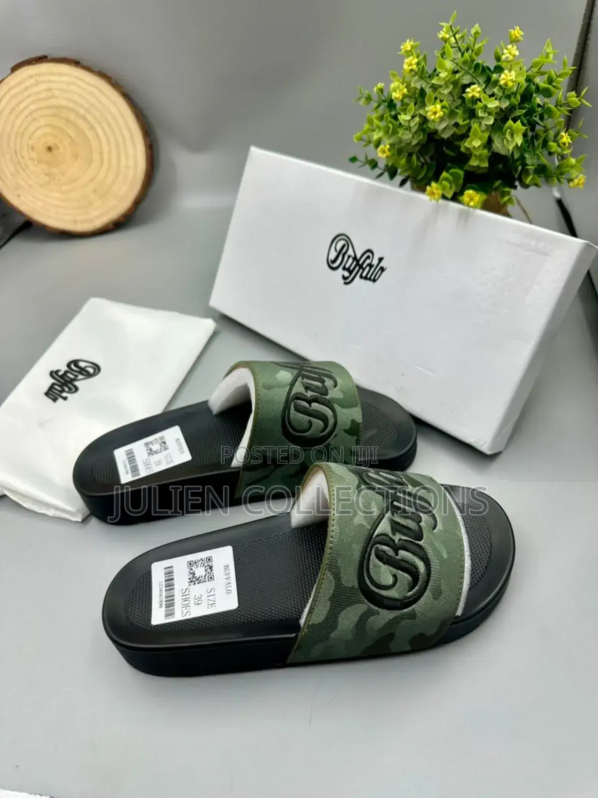 Original Buffalo Slide Black and Green