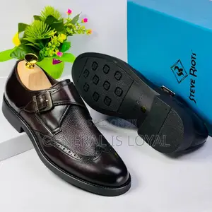 Steve Riots Monk Strap Black Coffee Shoe