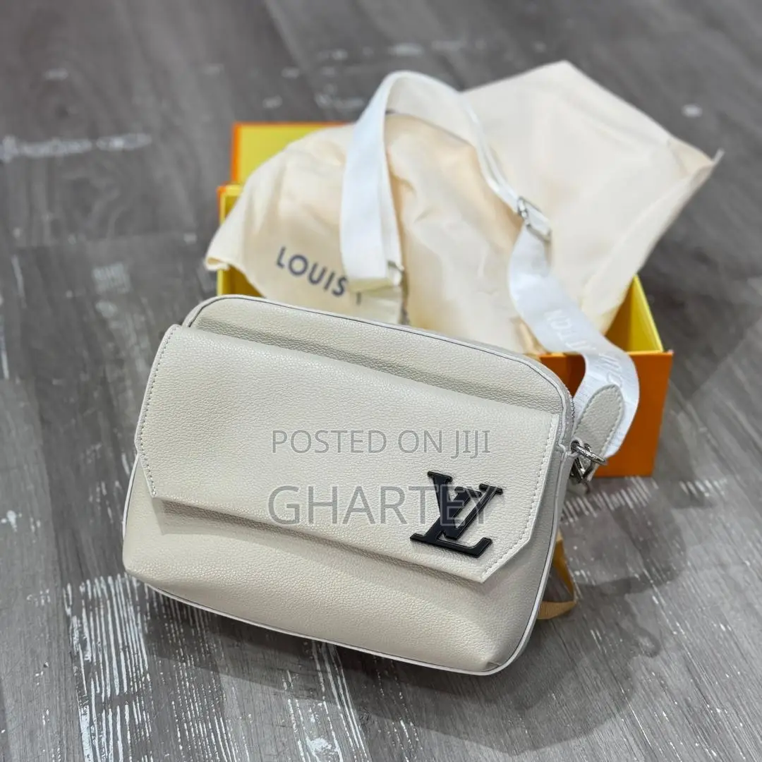 All White Luxury Leather Cross Body Side Bag