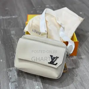 All White Luxury Leather Cross Body Side Bag