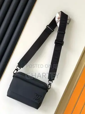 Premium Leather Luxury Cross Body Bag - Black