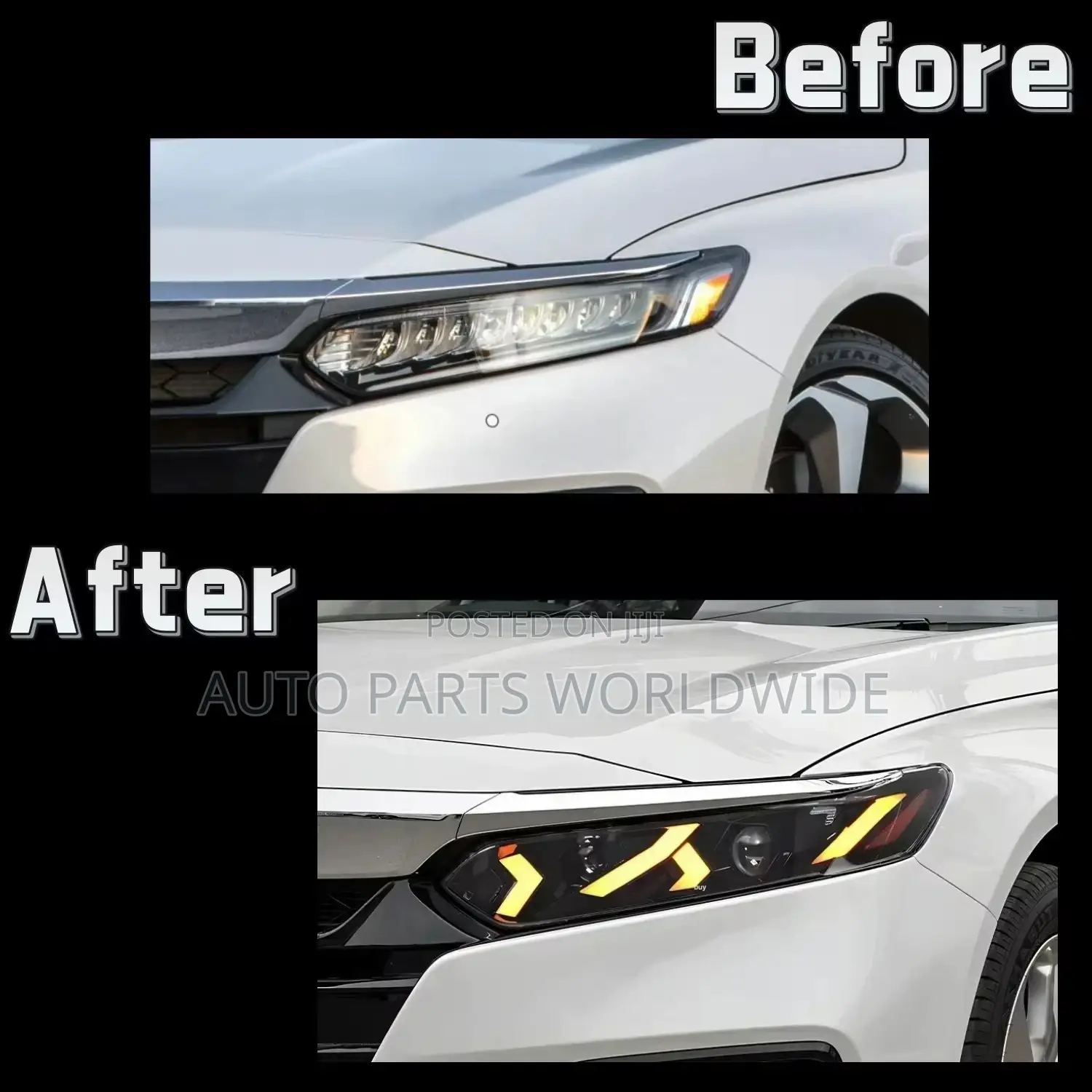 Honda Accord Lambo Style Led Headlights 2018-2022