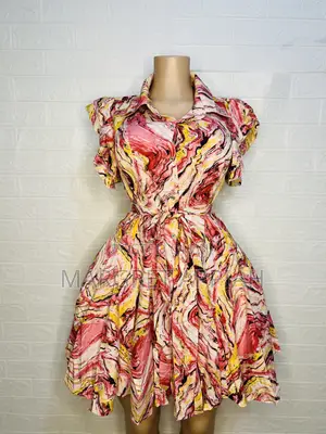 Floral Dress With Ruffled Sleeves