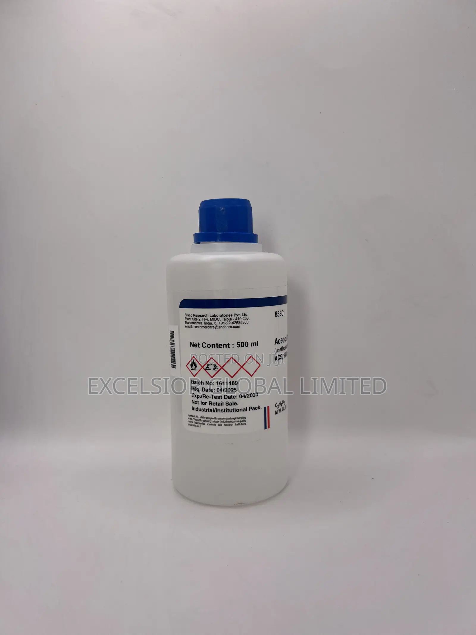 Acetic Acid Glacial 99.9%, 500 Ml