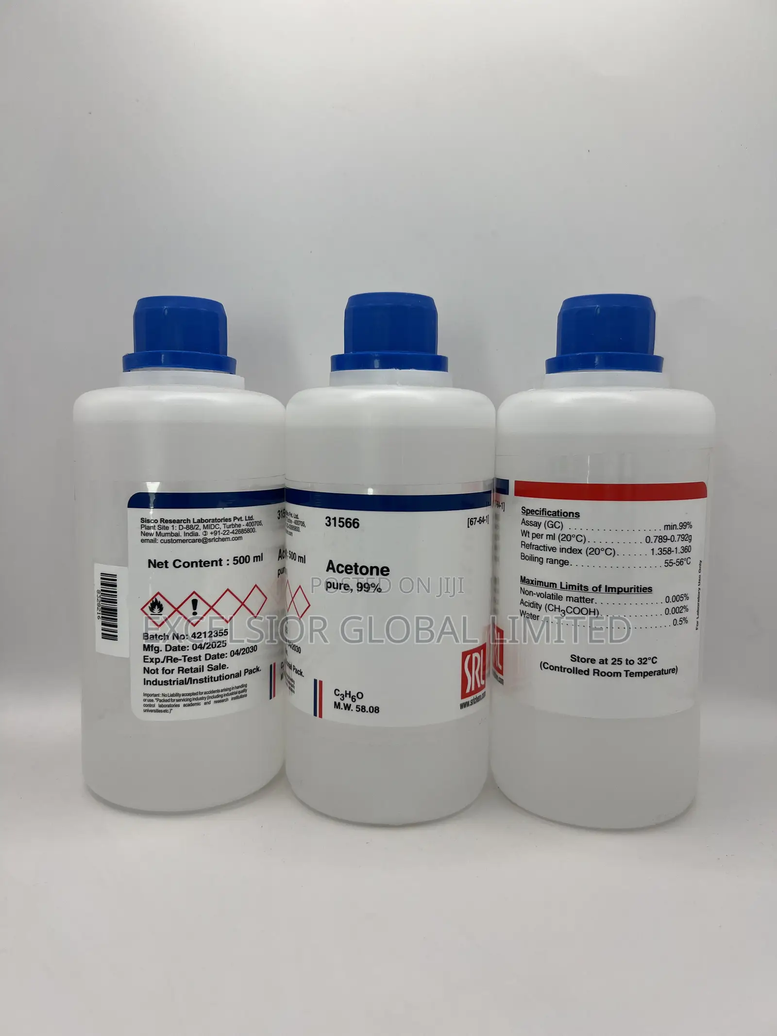 Acetone Pure 99% 500ml