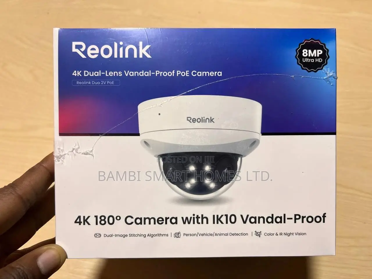 Reolink Duo 2v Poe 8mp Uhd Vandal-Proof 180° Panoramic