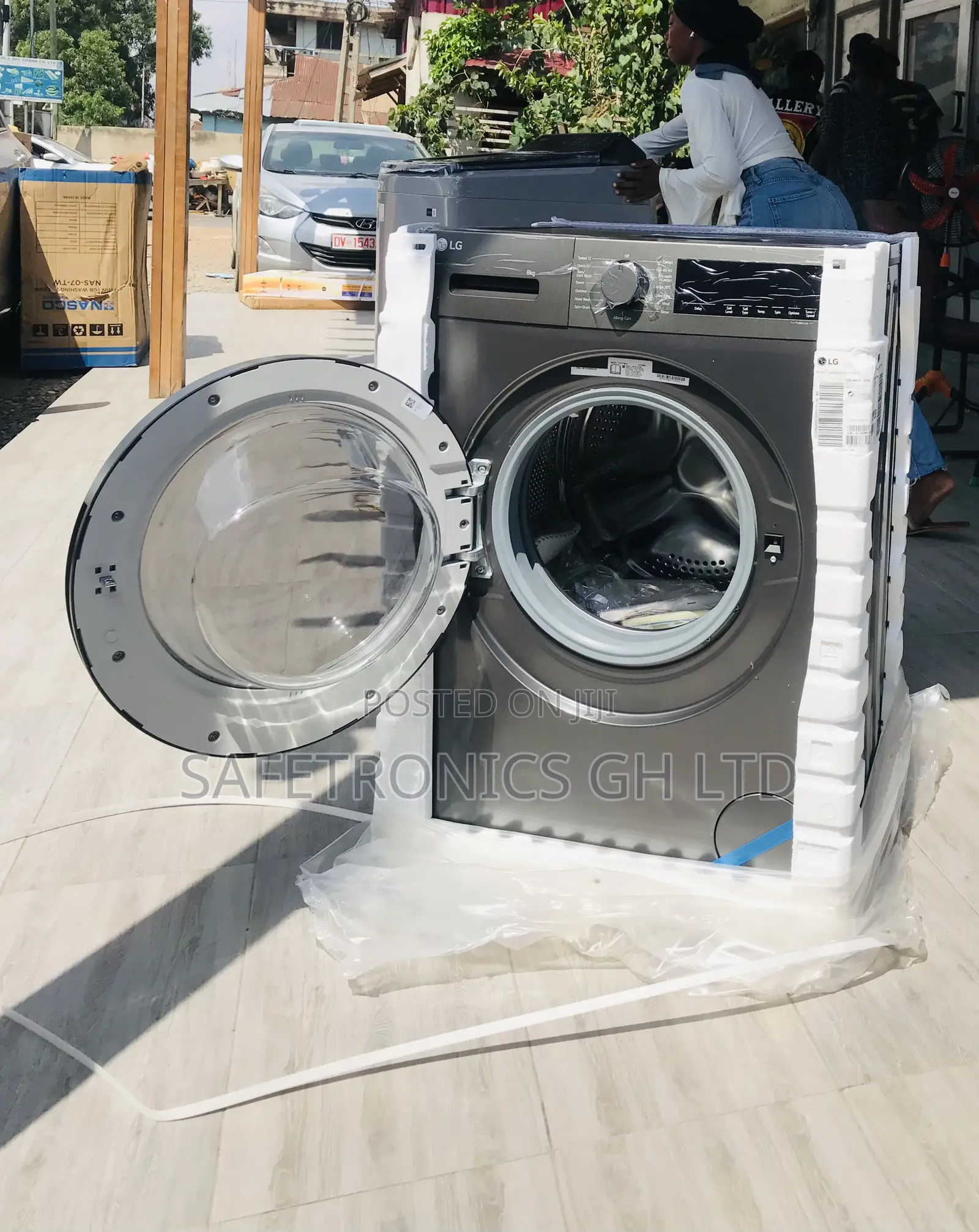 Smart Lg Inverter 8kg Frontload Fullauto Grey Washer