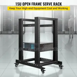 15u Open Frame Server Rack. 19" Width / 24" Depth