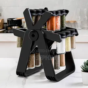 Rotating Glass Spice Rack