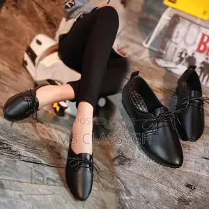 Chanel Style Women's Single Shoes Shallow Mouth Lace-Up