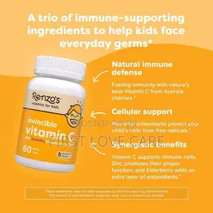 Renzo’S Vitamins for Kids Invincible Vitamin C for Kids With Acelora