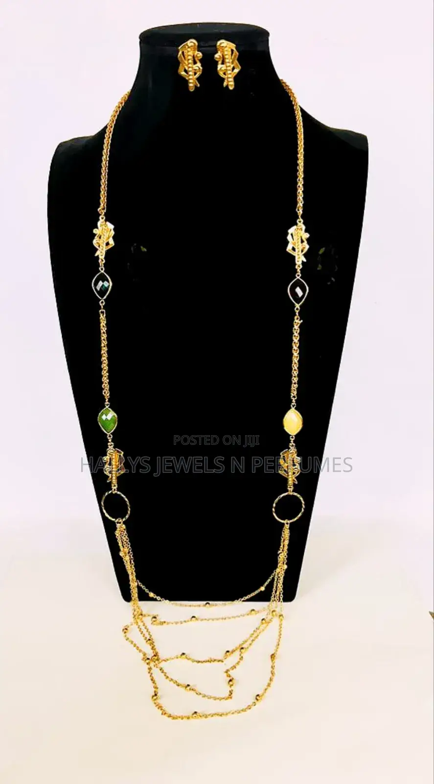 Long Necklace and Earrings Sets, Tarnish-Free