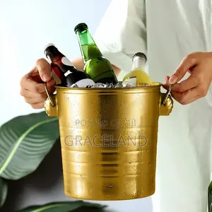 This Is Original 2in1 Golden Ice Buckets for Dinner-Party’S