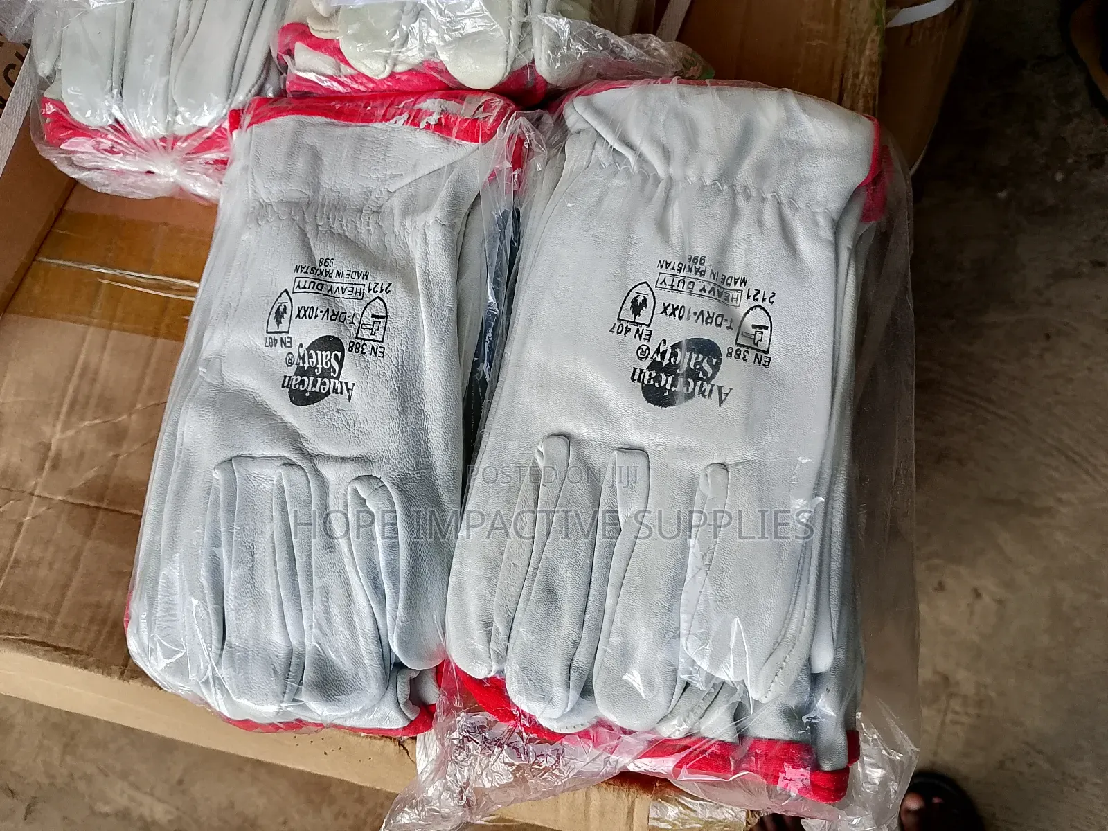 Heavy Duty Leather Gloves / Rigger Gloves (Pure Leather)