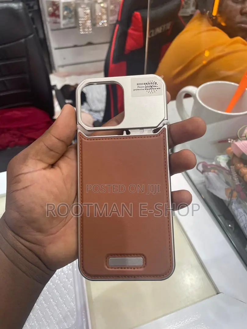 Luxury Leather Metal Phone Case for iPhone 13 14 15 Pro