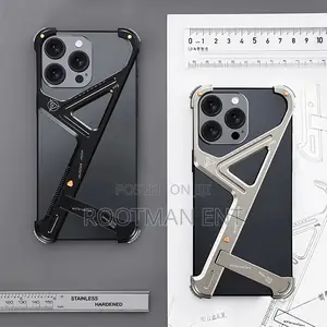 Photo - Metal Frameless iPhone Case With Stand,Geometric Design