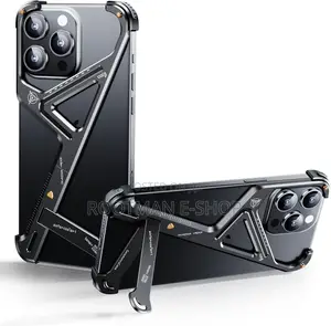 Metal Frameless iPhone Case With Stand,Geometric Design