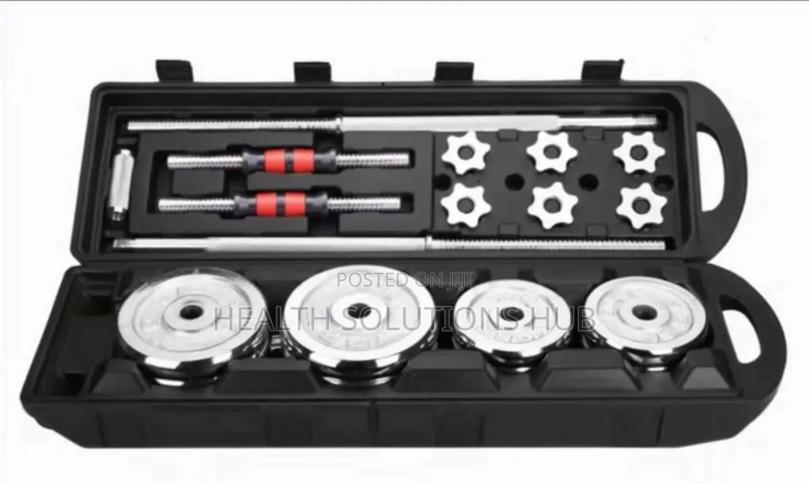 Adjustable Chrome Dumbells Set With Case