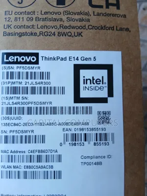 New Laptop Lenovo ThinkPad E14 G5 16GB Intel Core I7 SSD 512GB