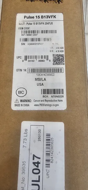 New Laptop MSI Pulse GL66 16GB Intel Core I7 SSD 1T