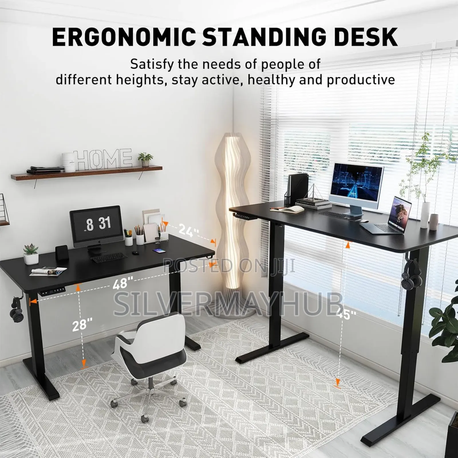 120cm Sit and Stand Electric Adjustable Desk
