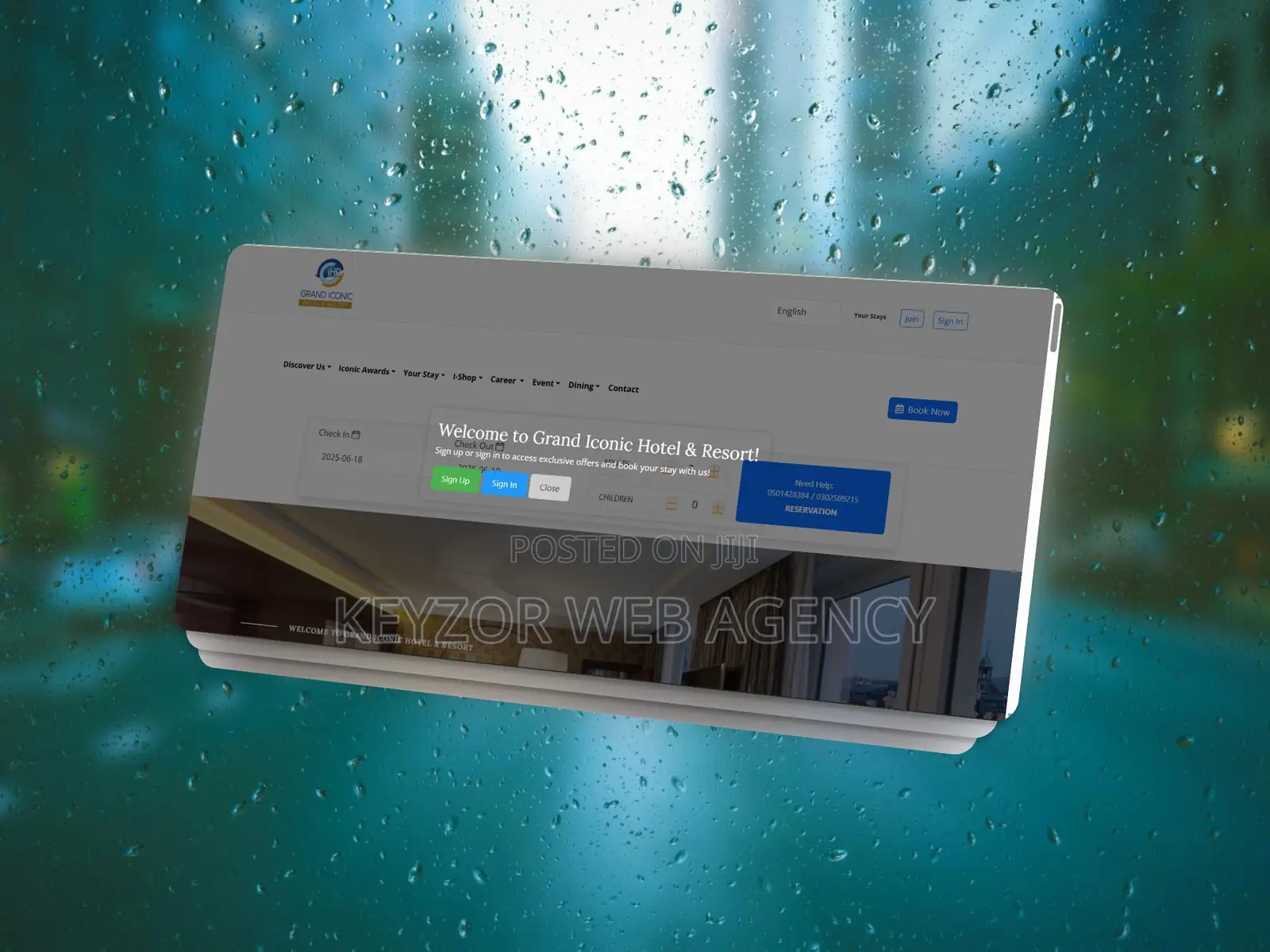 Hotel Website Design - With Pos Management System