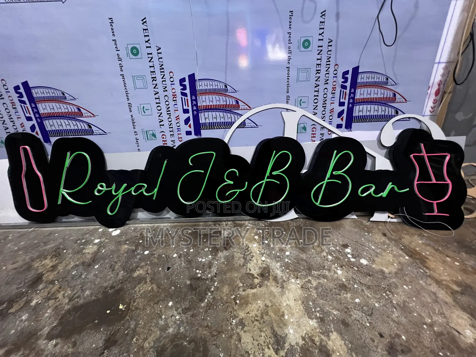 Royal J B Neon Outdoor Signage